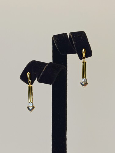 Orecchini pendenti oro - , bianco