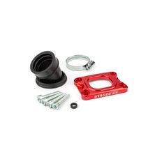 Collettore STAGE6 360° rosso x AM6/Derbi x carburatori PWK 19-28mm