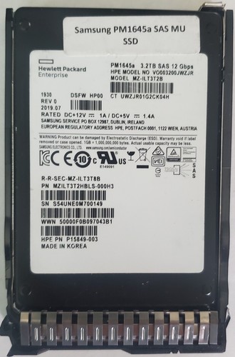 Samsung pm1645a ssd 2 - da, 3,2
