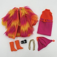 Vintage 1965 Mattel Francie #1766 Wild Bunch cappotto vestito stivali cappello macchina fotografica *Leggi