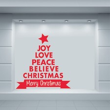 ADESIVI NATALE STICKERS VETROFANIE VETRINE NEGOZI CM.140X140