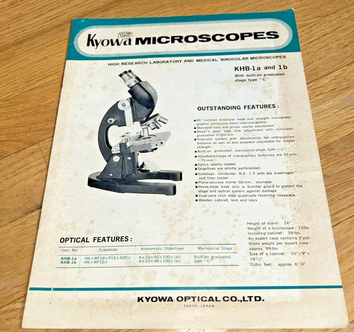 Brochure microscopi kyowa anni - brochure,