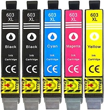 5 Cartucce T603XL Compatibili Per Epson WF2810 WF2850 XP-2100 2105 3100 3105