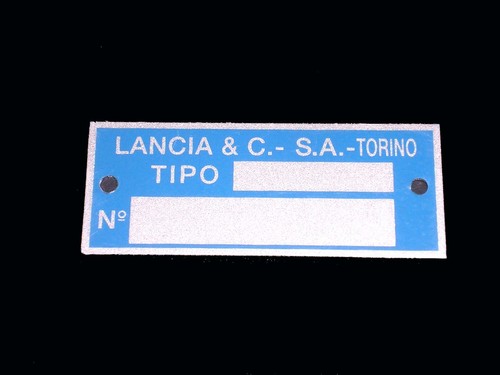 Targhetta telaio lancia fulvia - lancia,