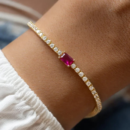 Bracciale tennis donna - donna, argento