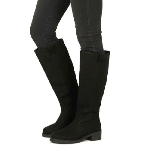 Knee high boots black faux - boots,