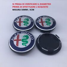 4 pz Coprimozzo ALFA ROMEO 147 156 159 MITO GIULIETTA 50 mm Fregi Cerchi in Lega