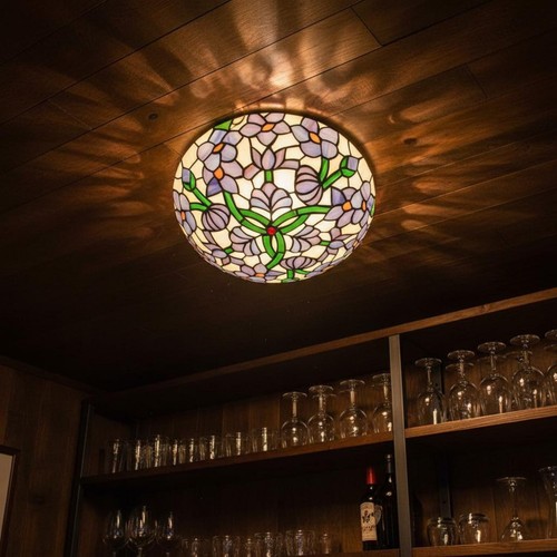 Plafoniera tiffany design - plafoniera,