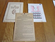 Libri di cucina e scheda informativa vintage Wilcolator gamma forno 1929 da collezione SPEDIZIONE GRATUITA