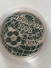 Francia 1998 Medaglia AG. 999  Coppa  Del Mondo Calcio.