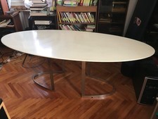 tavolo da pranzo ovale anni '70 mod. p.20, design Introini per Saporiti Proposal