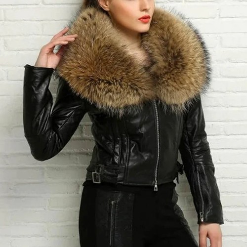 Giacca corta vera pelle con - pelle,