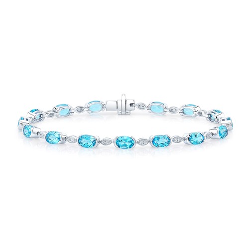 Topazio blu diamante ovale - topazio,