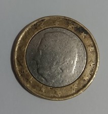 BELGIO 1999 1 EURO KING ALBERT MONETA RARA BIMETALLICA -