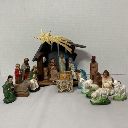Presepe vintage gesso - presepe,