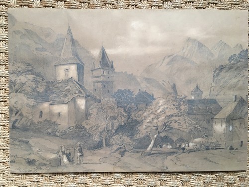 Paesaggio montagna con - ", di