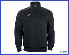 Felpa Mezza Zip JOMA da Uomo Allenamento Sport Calcio Palestra Corsa Nera M L