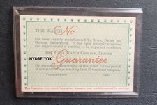 Rolex vintage paper warranty - rolex,