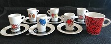 Keith Haring 6 tazzine caffè tazza colazione piattini Tognana porcellana 2007