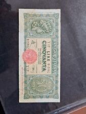 50 Lire 1944 Cartamoneta Repubblica. 