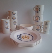 SERVIZIO TAVOLA NAUTICAL IN MELAMINA di ADOLF OPEL Danimarca 