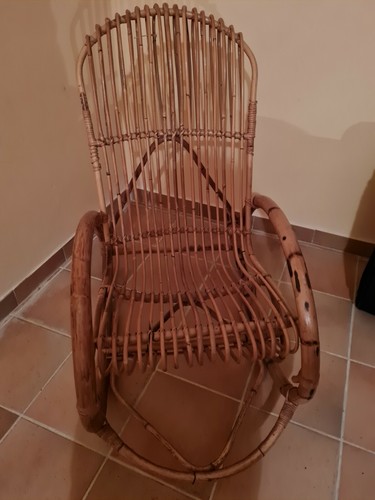 Sedia dondolo vintage - sedia, anni