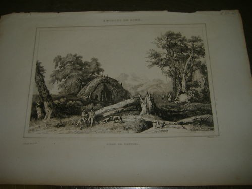 1800 incisione subiaco foresta - subiaco,