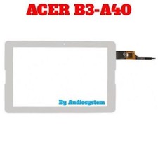 VETRO +TOUCH SCREEN PER TABLET ACER ICONIA ONE 10 B3-A40 -A7001 BIANCO+BIADESIVO