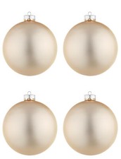 Palle di Natale in Vetro Oro Chiaro Champagne Opaco per Albero Ø 60 80 100 mm