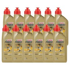 12LT OLIO MISCELA MOTORE MOTO SCOOTER 2 TEMPI CASTROL POWER 1 2T SEMI SINTETICO