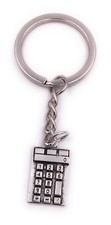 Calcolatrice Matematica Portachiavi Argento In Metallo