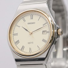 *QUASI NUOVO* Orologio Uomo Vintage 1987 SEIKO SPIRIT 5P32-6B30 Quarzo Quadrante Romano 36mm