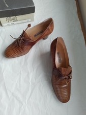 AMACA LINEA scarpe francesine richelieu oxford derby n.39 Made in Italy in pelle