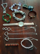 STOCK BIGIOTTERIA 12 PEZZI, Bracciali, collane,  orologio