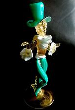 Rara statuina vintage veneziana in vetro maculato di Murano oro 24 ct (8"/20 cm, 275 g)
