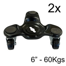 CARRELLO 2x6" 3 RUOTE TRI