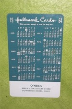 1964 calendario tascabile - 1964,