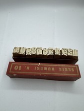SET DI TIMBRI ANTICHI IN LEGNO CON SERIE NUMERI DA 1 A 10