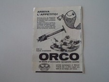 advertising Pubblicità 1961 PASTA D'ACCIUGHE ORCO