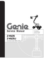 GENIE Z-45/25 Z-45/25J ANTENNA Z-BOOM MANLIFT SERVIZIO OFFICINA RIPARAZIONE MANUALE LIBRETTO
