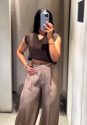 Zara pantalone vita alta - zara,