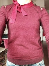 Maglia in lurex Pinko bordeaux