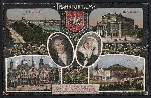 Cartolina francoforte sul - francoforte,