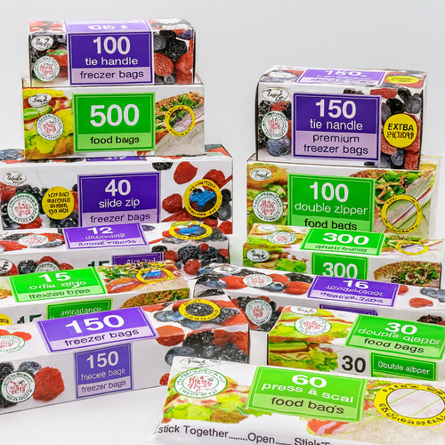 Vari sacchetti per alimenti