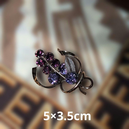 Spilla vintage pietra - pietra, viola