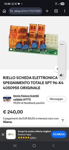 Scheda caldaia riello - scheda,