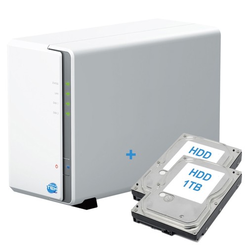 Nas bay doppio hdd - nas, 2tb