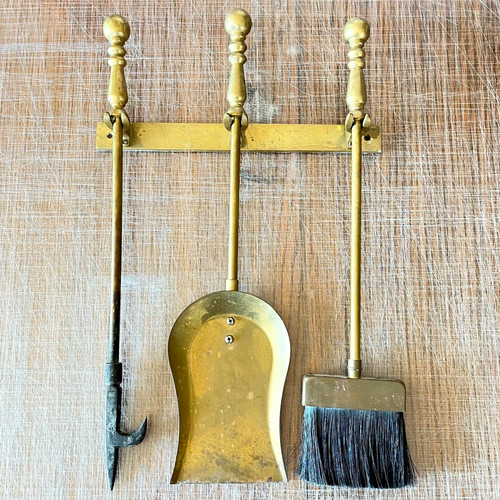 Set attrezzi camino vintage - set,
