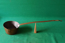 ANTICO MESTOLO UTENSILE DA CUCINA ARREDO VINTAGE IN RAME BATTUTO A MANO. CU82