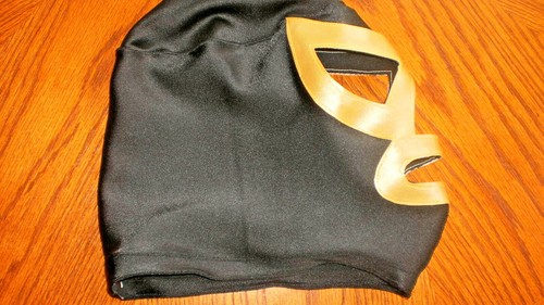 Maschera lotta nero oro - maschera,
